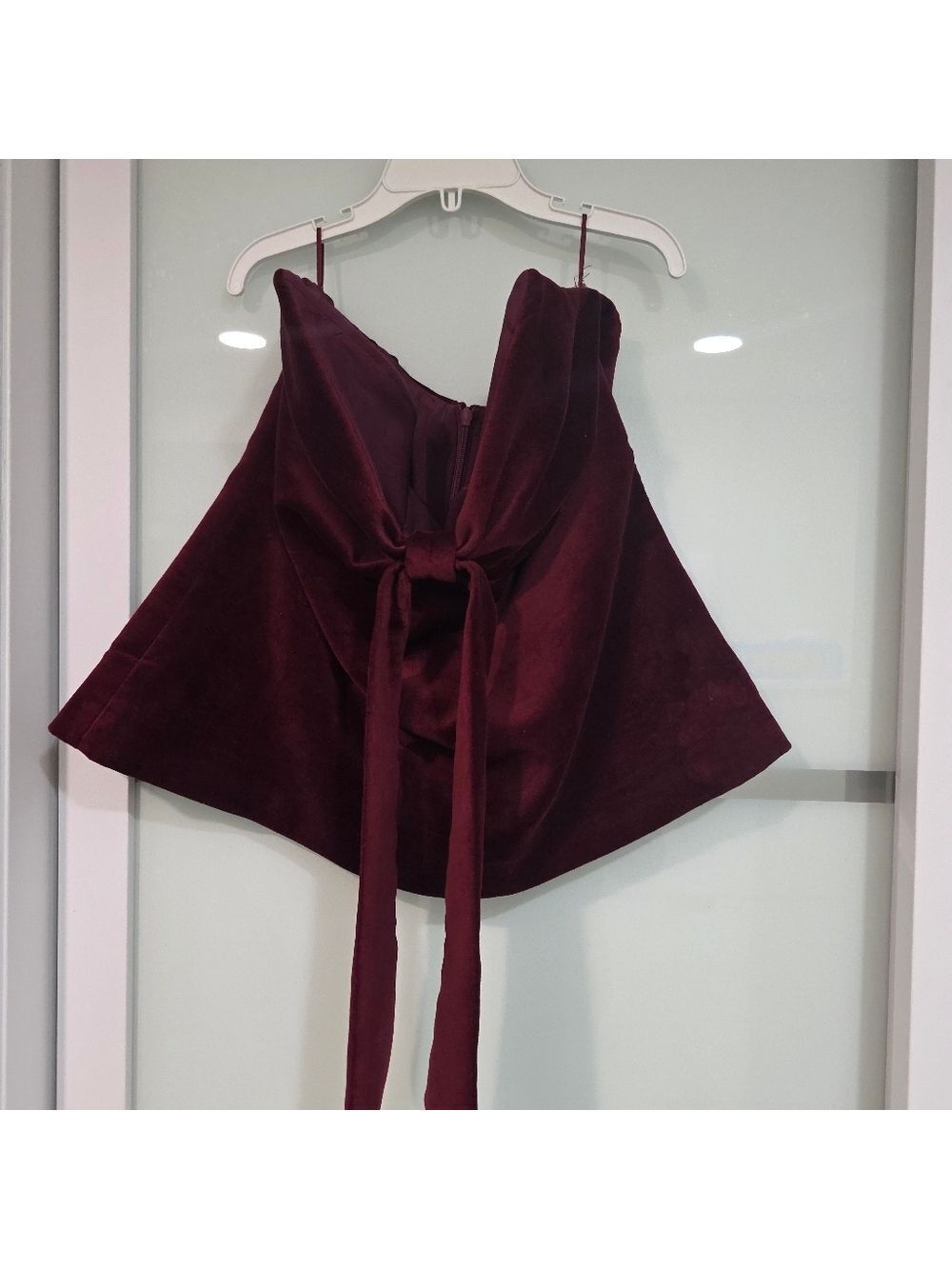 Zara VELVET BOW TOP - Picture 6 of 16